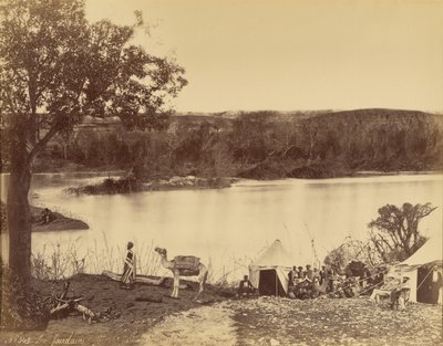 Le Jourdain [Jordanfloden] av Félix Bonfils