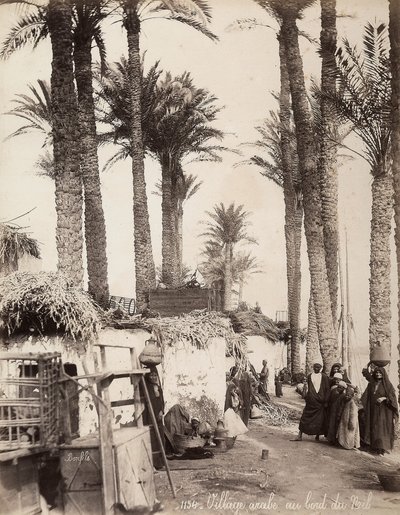 By på stranden av Nilen av Félix Bonfils