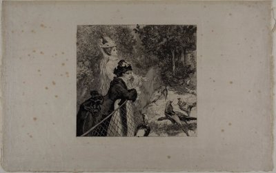 På Zoologiska trädgården, andra tallriken av Félix Henri Bracquemond