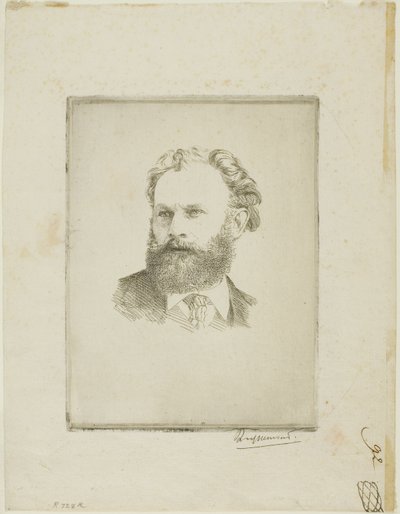 Porträtt av Edouard Manet av Félix Henri Bracquemond