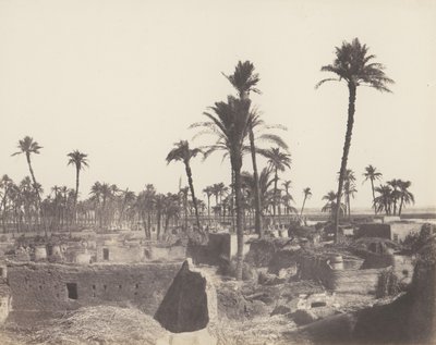Abaziz, Interiör av en arabisk by, 1851-52, tryckt 1853-54. av Félix Teynard
