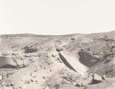 Aswan Syene, Granitbrott - Old Extraction System, 1851-52, tryckt 1853-54. av Félix Teynard