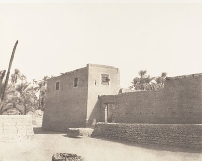 Deir, Carrefour et Habitation Particulière, 1851-52, tryckt 1853-54. av Félix Teynard