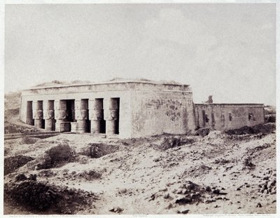 Dendera, Egypten, ca 1850 (foto) av Félix Teynard
