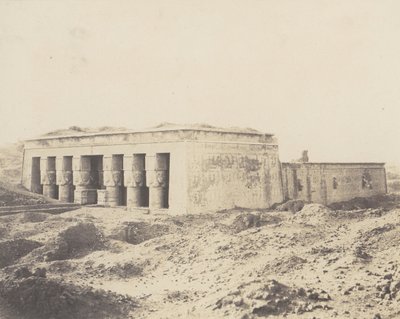Dendera Tentyris, Athors tempel - allmän syn, 1851-52, tryckt 1853-54. av Félix Teynard