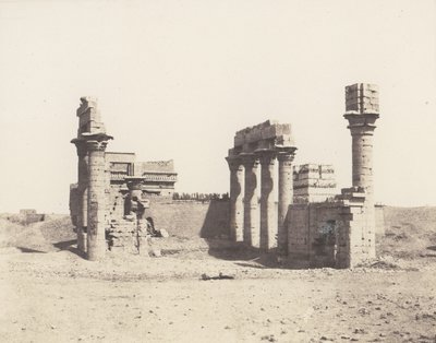 Erment Hermonthis, Vue Générale des Ruines -Temple et Mammisi, 1851-52, tryckt 1853-54. av Félix Teynard