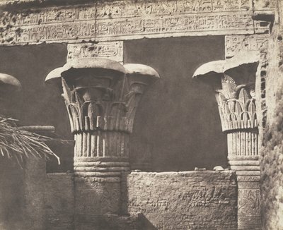 Esneh Latopolis, Sandy Construction - Architrave, Shafts and Capitals, 1851-52. av Félix Teynard