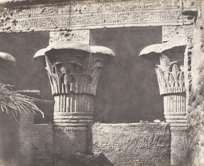 Esneh Latopolis, Construction Ensablée - Architrave, Futs, et Chapit..., 1851-52, tryckt 1853-54. av Félix Teynard
