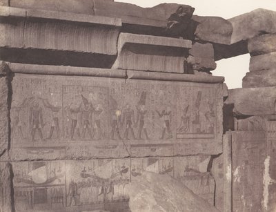 Karnak Thebe, Palace - Konstruktion av granit - snidad dekoration..., 1851-52, tryckt 1853-54. av Félix Teynard