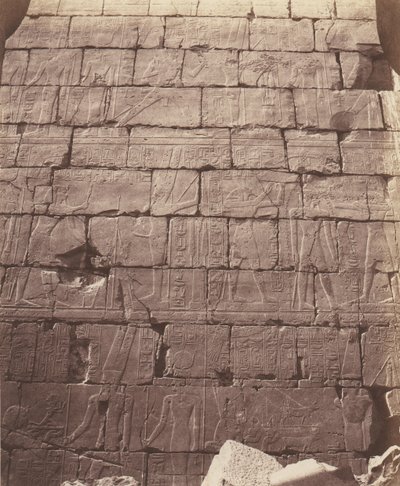 Karnak Thebe, Palace - Hypostyle Hall - Decoration of the Int..., 1851-52, tryckt 1853-54. av Félix Teynard