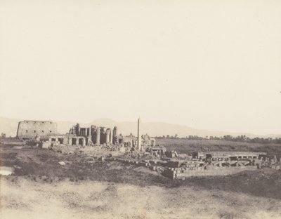 Karnak Thebe, Allmän syn på ruinerna tagna från sydost, i T, 1851-52, tryckt 1853-54. av Félix Teynard