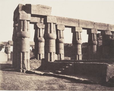 Louksor Thebe, senare konstruktion - Gallerier - Paralleller, 1851-52. av Félix Teynard
