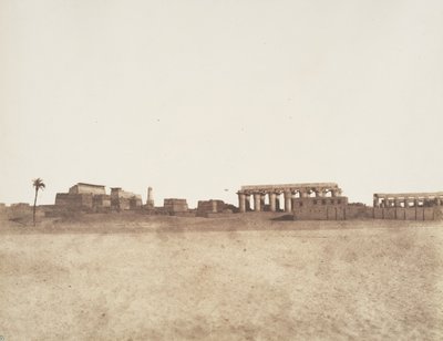 Louksor Thebe, Allmän syn på ruinerna, 1851-52. av Félix Teynard