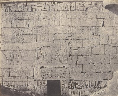 Medinet-Abou Thebe, Constructions Posteriores - Fragment de Sculpt..., 1851-52, tryckt 1853-54. av Félix Teynard