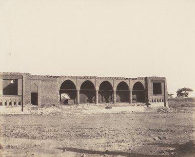 Syout, Caravanserai i ruiner, 1851-52, tryckt 1853-54. av Félix Teynard