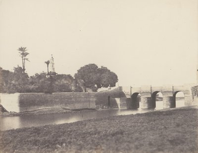 Syout, Pont Sur le Grand Canal, 1851-52, tryckt 1853-54. av Félix Teynard