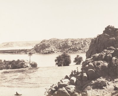 Tâfah, Granite Rocks on the Banks of the Nile, 1851-52, tryckt 1853-54. av Félix Teynard