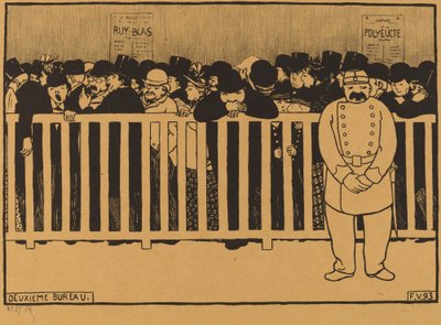 Andra biljettkassan, 1893. av Félix Vallotton