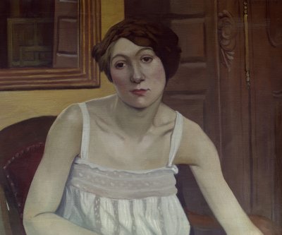 Porträtt av en kvinna i halvfigur av Félix Vallotton
