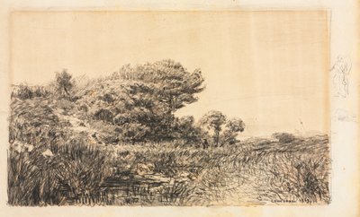 Edge of Marsh vid Couronne, 1863. av Félix Ziem