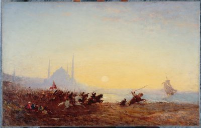 Fantasia i Konstantinopel, mellan 1880 och 1895 (olja på duk) av Félix Ziem
