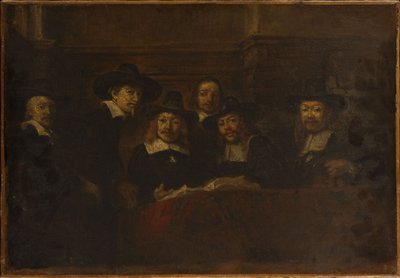 Les syndics des drapiers, kopia efter Rembrandt, ca 1853 (olja på duk) av Félix Ziem