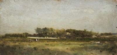 Saint-Ouen, andra hälften av 1800-talet (olja på trä) av Félix Ziem