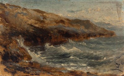 Vågen, mellan 1850 och 1860 (olja på papper på duk) av Félix Ziem