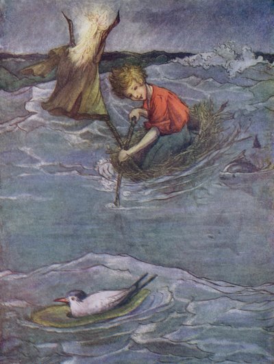 Nästet som Never-Bird sa att han ville ha i utbyte mot en båt (färglitografi) av Flora White