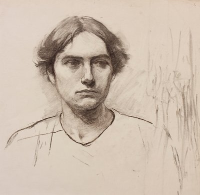 Chef för en konstskola modell, ca 1900 (kol på papper) av Florence Eleanor Shepard