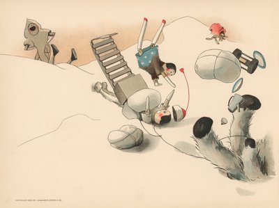 Illustration för Golliwoggs Polar Adventures av Florence K. Upton
