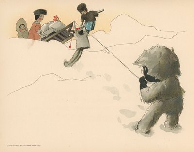 Illustration för Golliwoggs Polar Adventures av Florence K. Upton