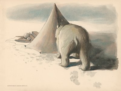Illustration för Golliwoggs Polar Adventures av Florence K. Upton