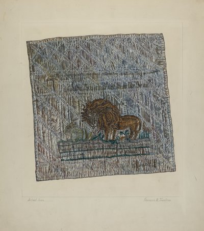 Quiltblock: "Audax et Fides" av Florence Truelson