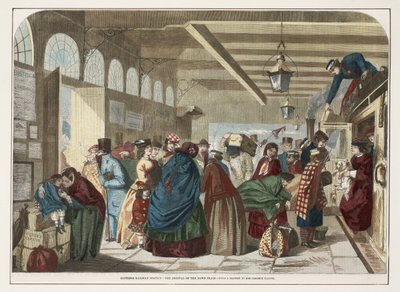 Hastings Railway Station - Ankomsten av Down-Train av Florence after Claxton