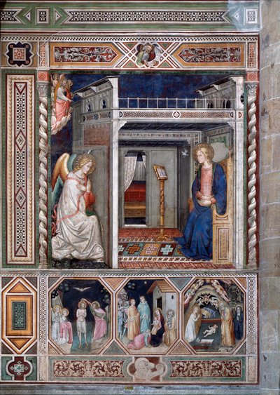 Bebådelsen - Fresco av Florentine School