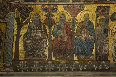 Tre Baptistery Saints (mosaik) av Florentine School