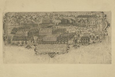 Slaget vid Leffingedijk mellan de statliga trupperna av Ernst Casimir av Nassau och spanjorerna av Albrecht av Österrike, 1600 av Floris Balthasarsz. van Berckenrode