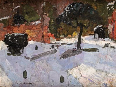 Kyrkogård i Warmond, 1907 av Floris Verster