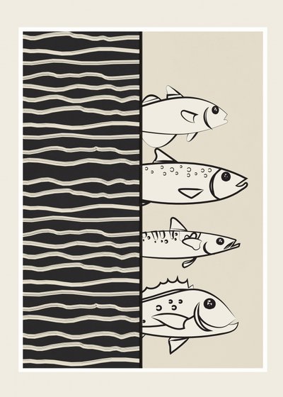 Bild på simmande fisk av Flow Line