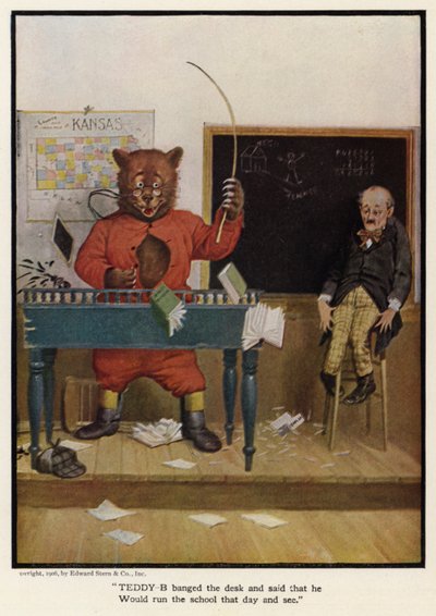 Teddy - B slog på skrivbordet och sa att han skulle köra skolan den dagen och se av Floyd V. Campbell