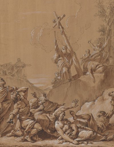 Moses och den fräcka ormen av Follower of Francesco Fontebasso