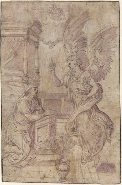 Bebådelsen av Follower of Frans Floris I