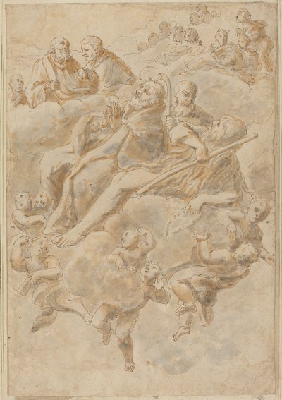 Ett helgons extas av Follower of Giovanni Lanfranco
