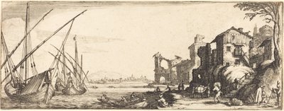 Den lilla hamnen av Follower of Jacques Callot