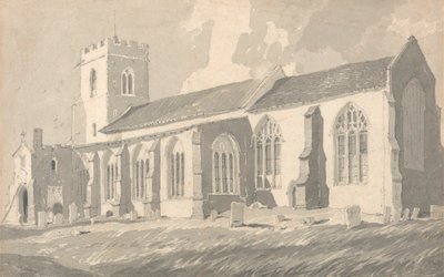 Södra sidan av Catfield Church, Norfolk av Follower of John Sell Cotman