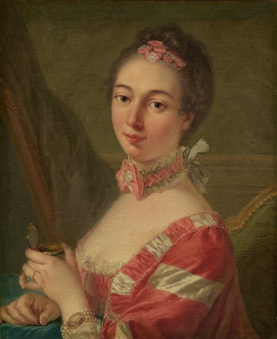 Porträtt av en dam av Follower of Louis Michel Van Loo