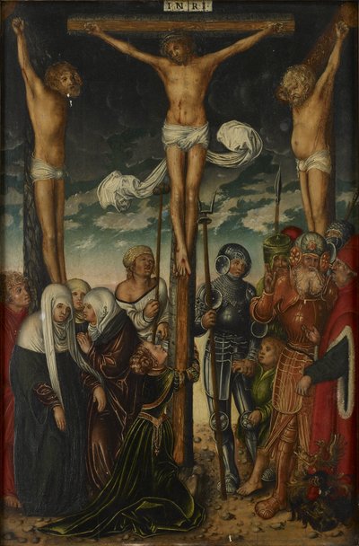 Korsfästelse av Follower of Lucas Cranach the Elder