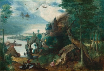 Sankt Antonius frestelse av Follower of Pieter Bruegel the Elder