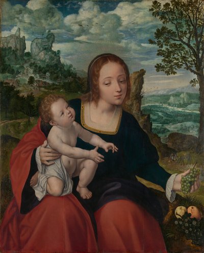 Vilan på flykten till Egypten, ca. 1540. av Follower of Quentin Metsys